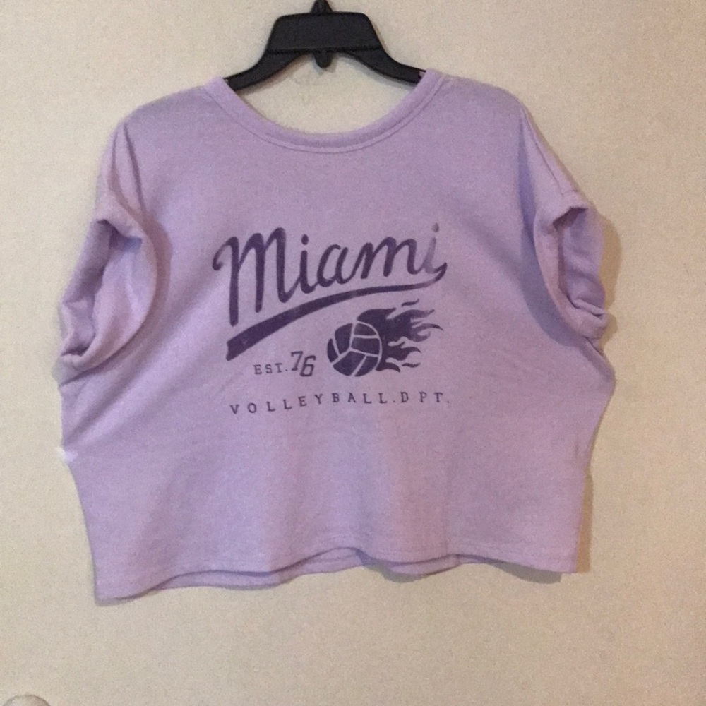 New Cotton on Miami lavender light sweater cropped